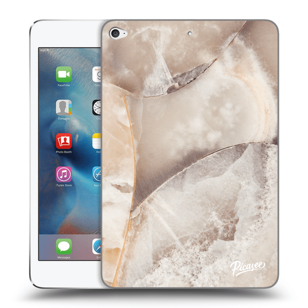 Picasee silikonski črni ovitek za Apple iPad mini 4 - Cream marble