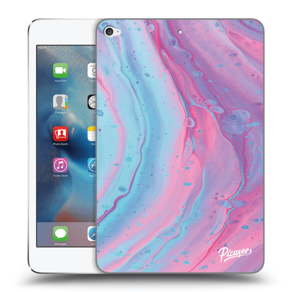 Picasee silikonski črni ovitek za Apple iPad mini 4 - Pink liquid