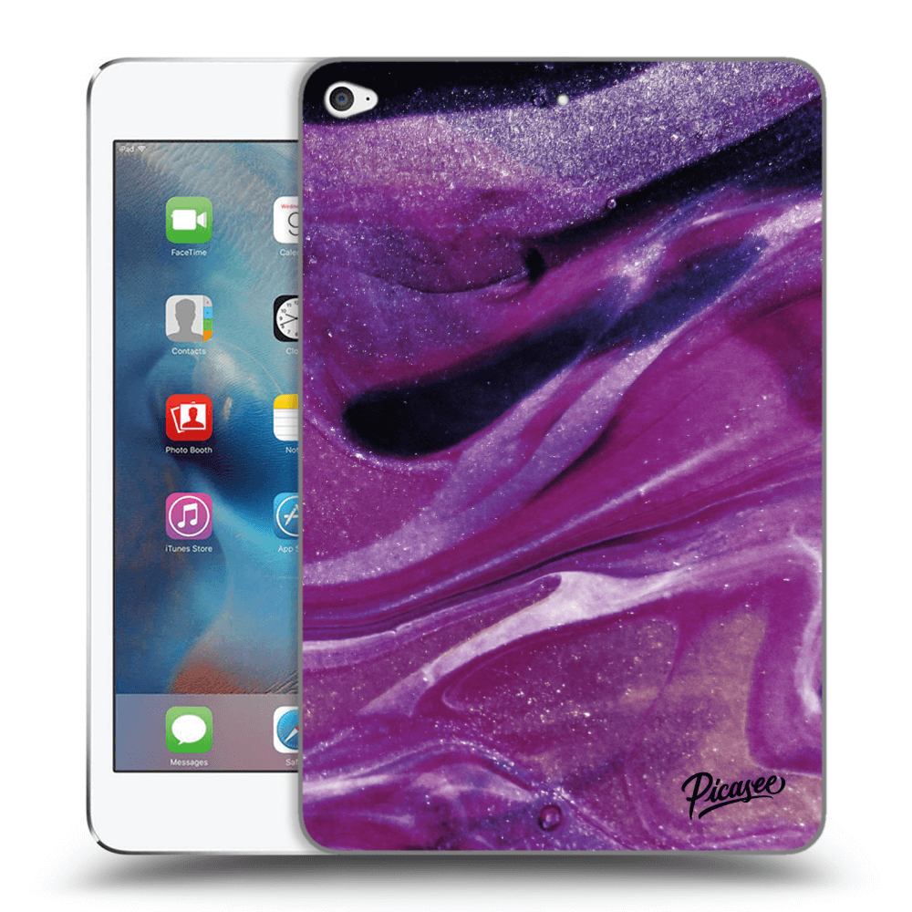Picasee silikonski črni ovitek za Apple iPad mini 4 - Purple glitter