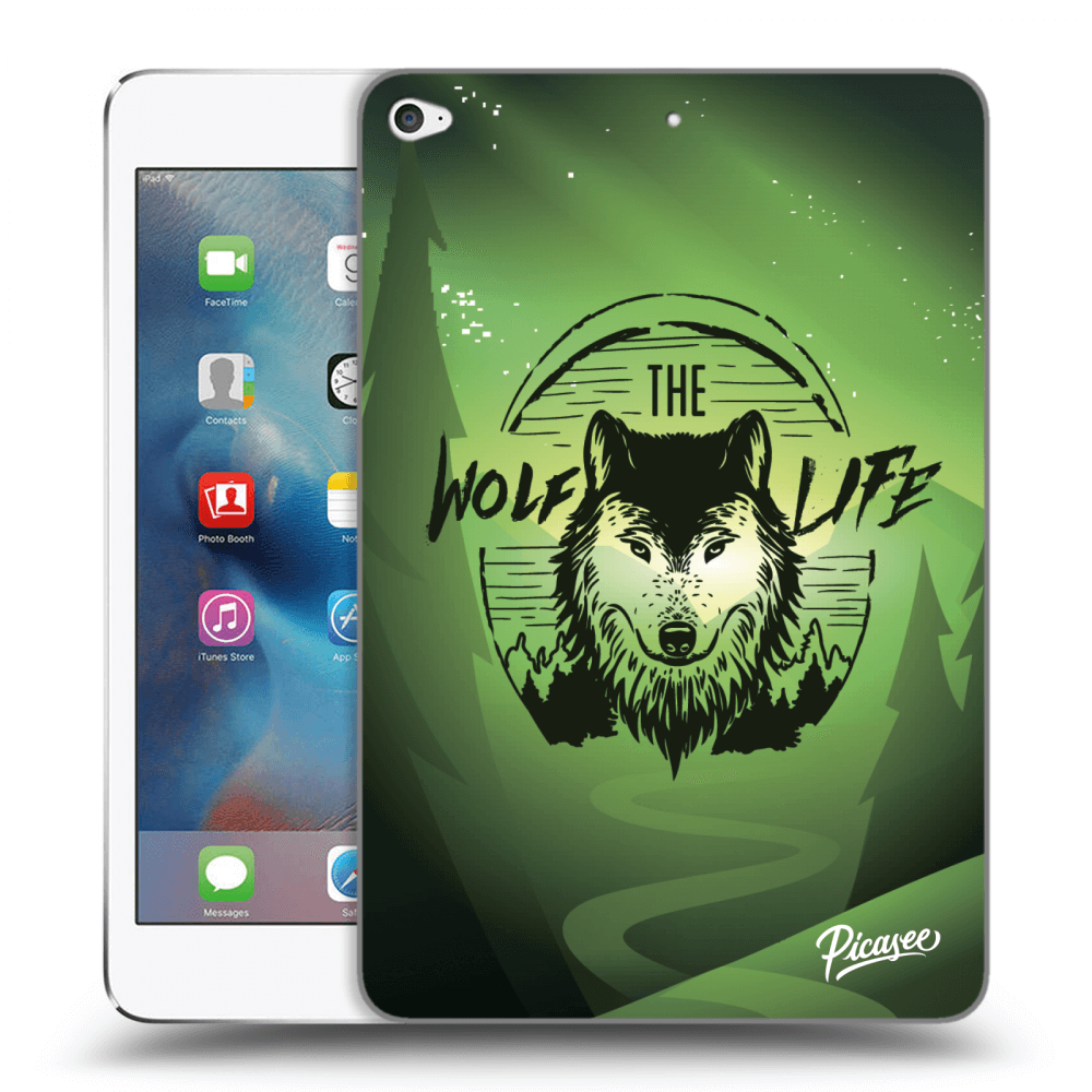 Picasee silikonski črni ovitek za Apple iPad mini 4 - Wolf life