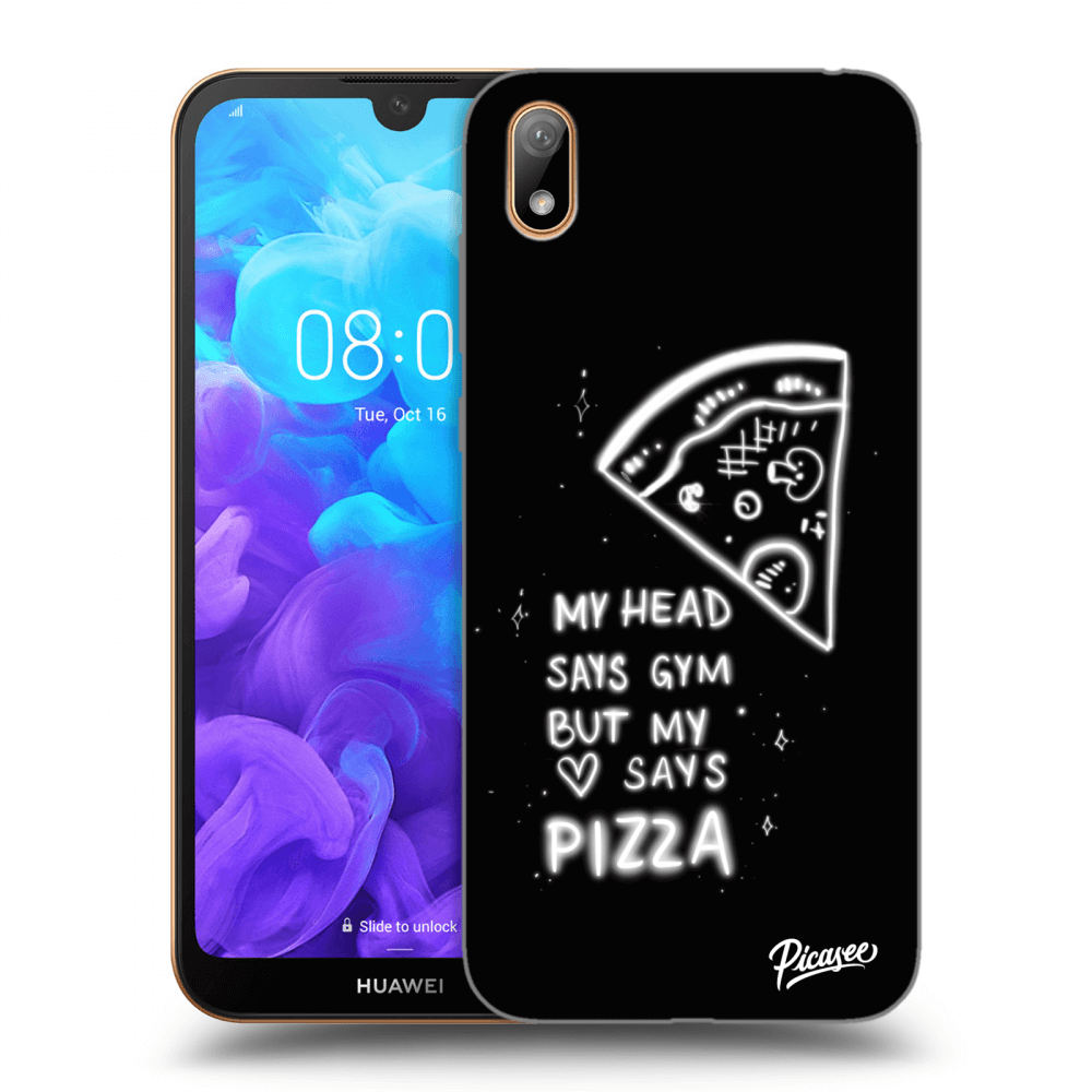 Picasee silikonski prozorni ovitek za Huawei Y5 2019 - Pizza