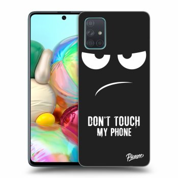 Picasee silikonski črni ovitek za Samsung Galaxy A71 A715F - Don't Touch My Phone