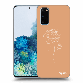 Picasee silikonski prozorni ovitek za Samsung Galaxy S20 G980F - Peonies