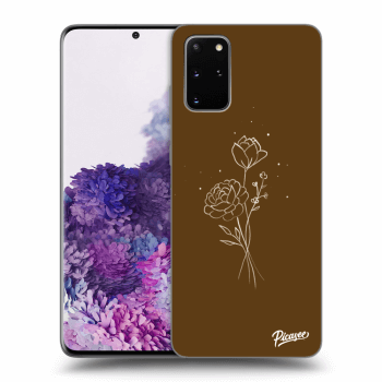 Ovitek za Samsung Galaxy S20+ G985F - Brown flowers