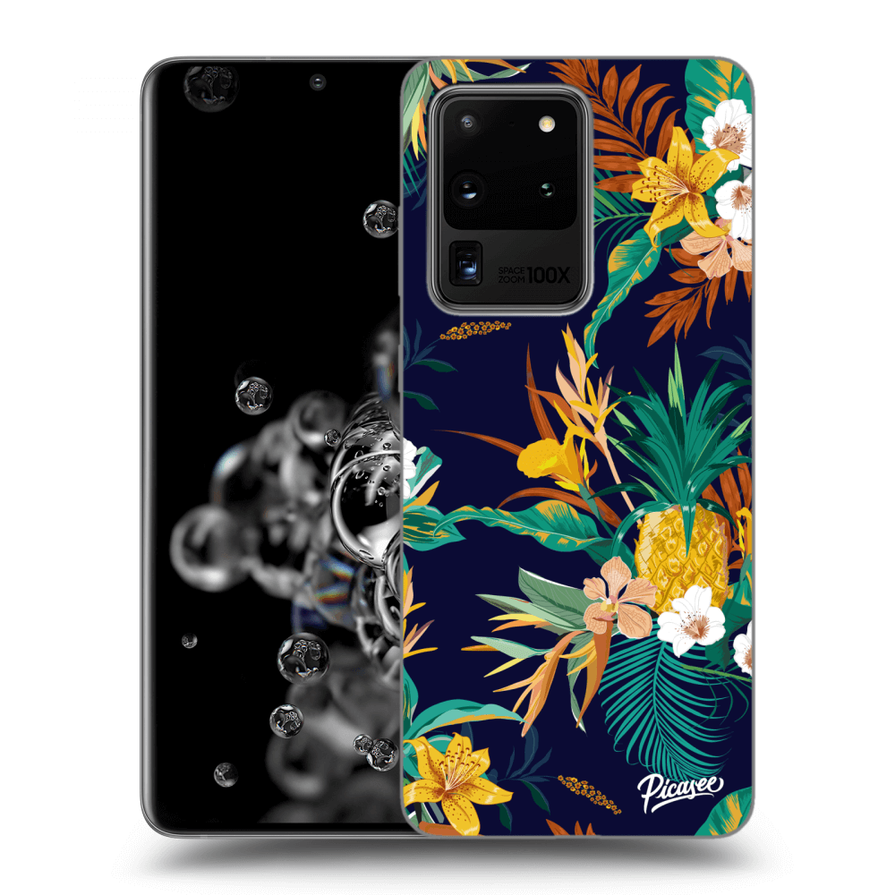 Picasee silikonski črni ovitek za Samsung Galaxy S20 Ultra 5G G988F - Pineapple Color
