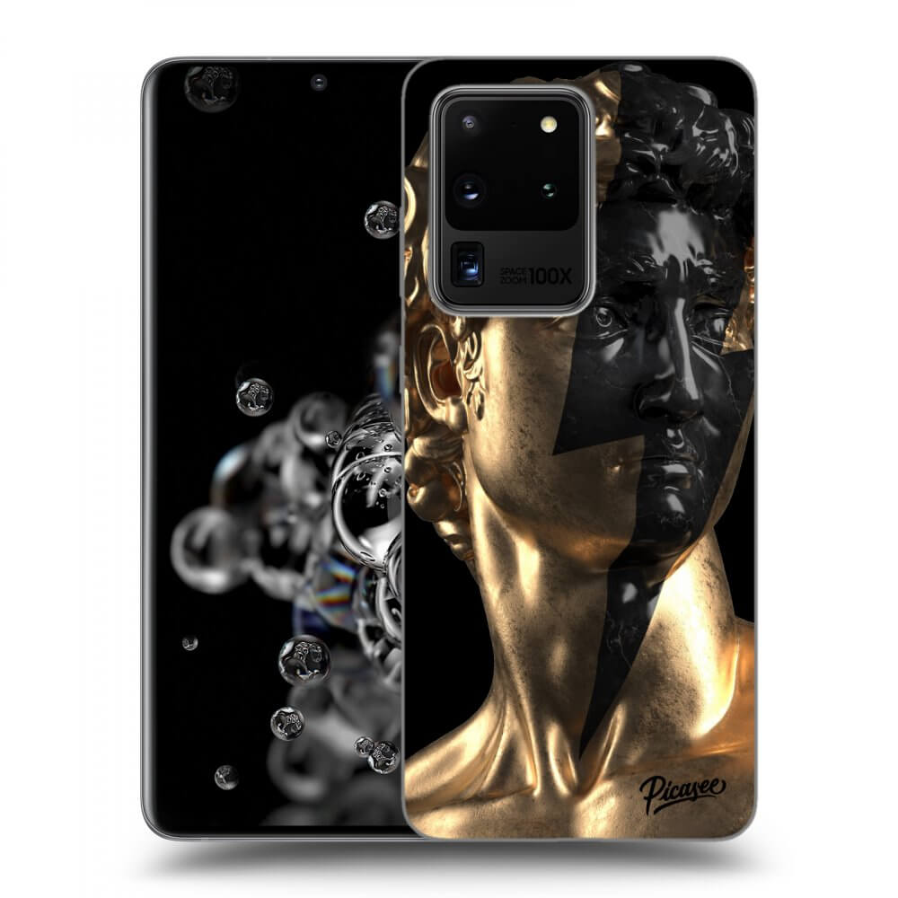 Picasee silikonski črni ovitek za Samsung Galaxy S20 Ultra 5G G988F - Wildfire - Gold