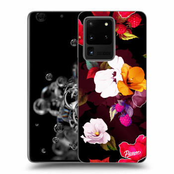 Picasee silikonski prozorni ovitek za Samsung Galaxy S20 Ultra 5G G988F - Flowers and Berries