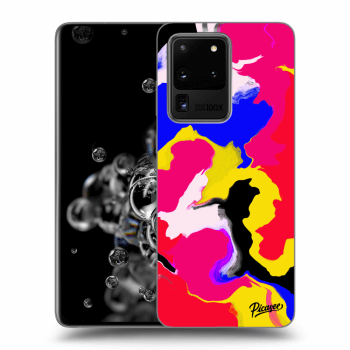 Picasee silikonski črni ovitek za Samsung Galaxy S20 Ultra 5G G988F - Watercolor