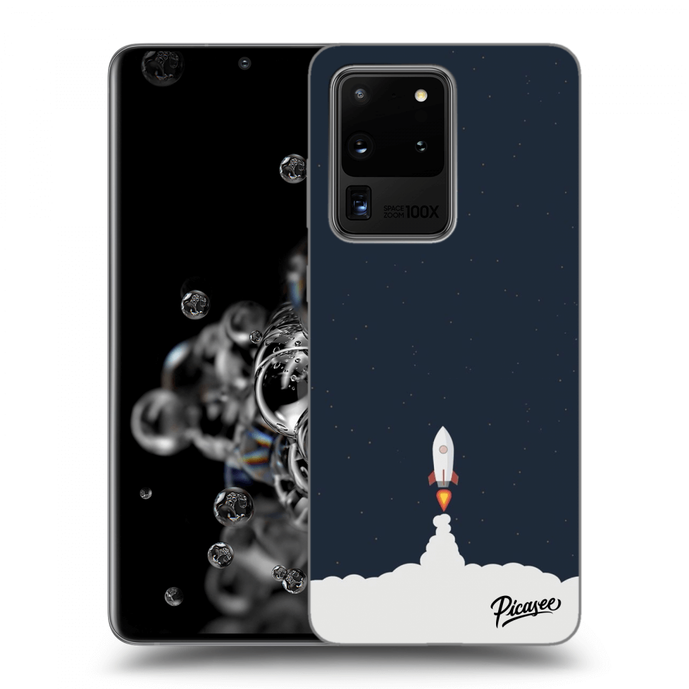 Picasee silikonski črni ovitek za Samsung Galaxy S20 Ultra 5G G988F - Astronaut 2