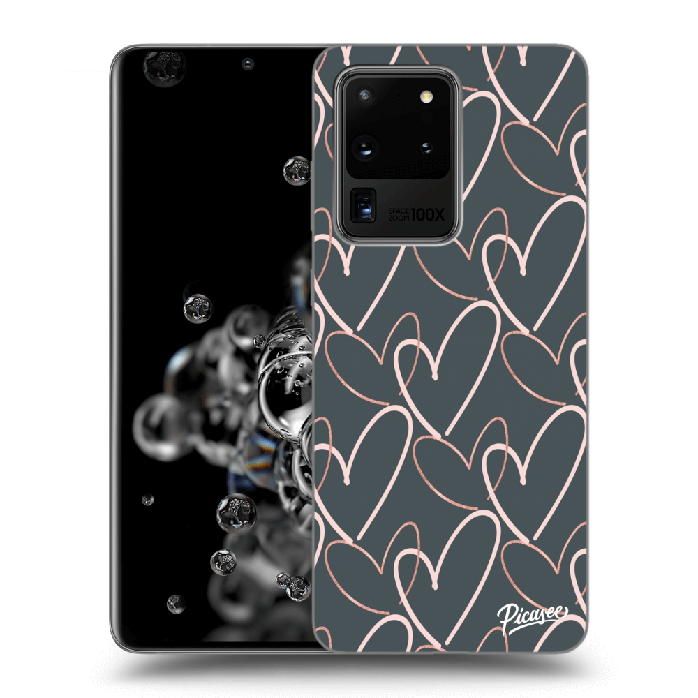 Picasee silikonski črni ovitek za Samsung Galaxy S20 Ultra 5G G988F - Lots of love