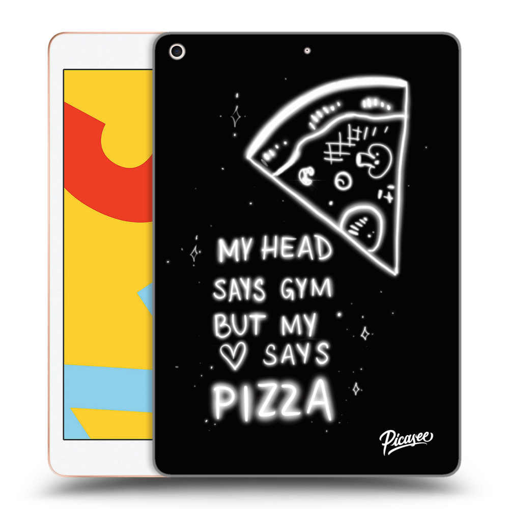 Picasee silikonski črni ovitek za Apple iPad 10.2" 2019 (7. gen) - Pizza