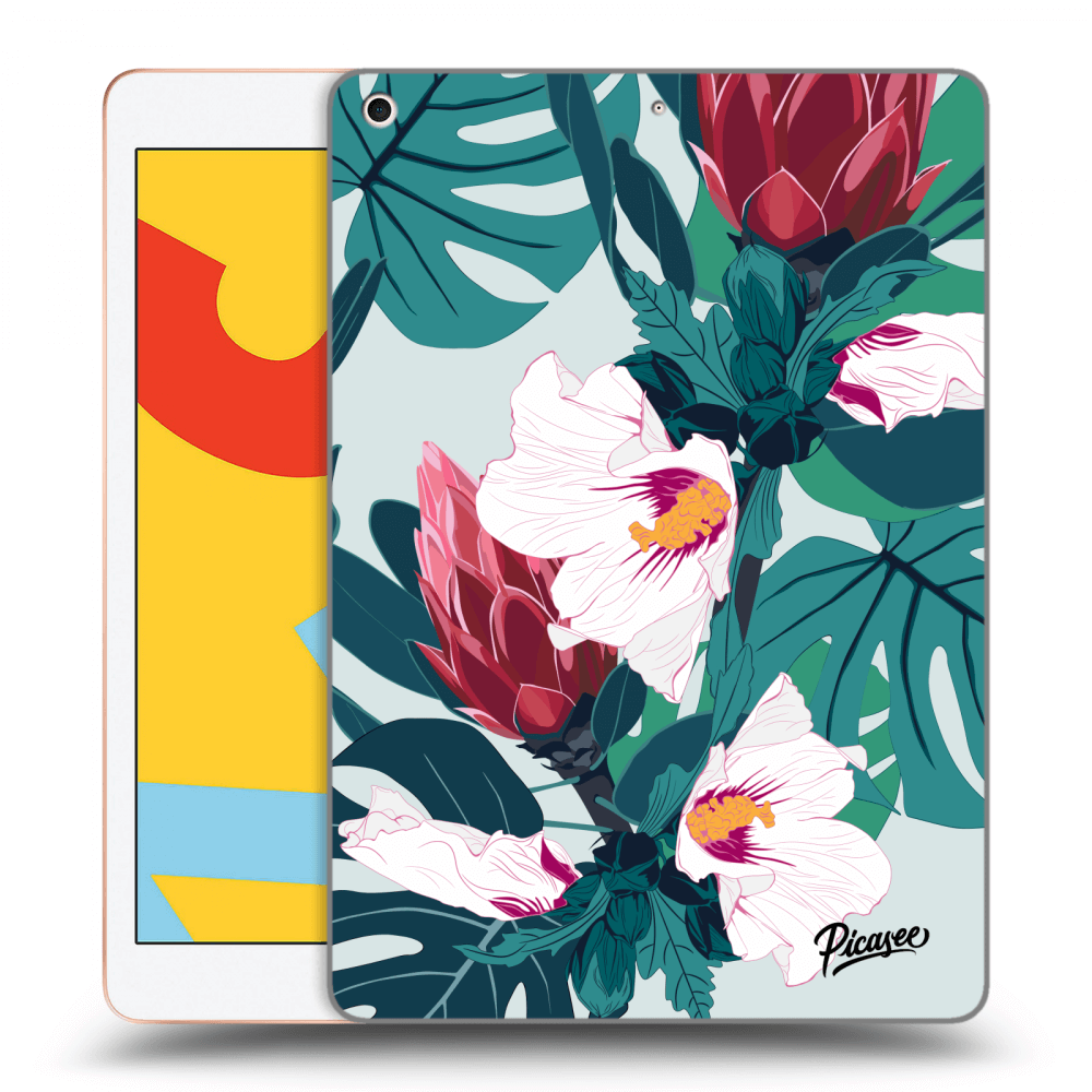 Picasee silikonski črni ovitek za Apple iPad 10.2" 2019 (7. gen) - Rhododendron