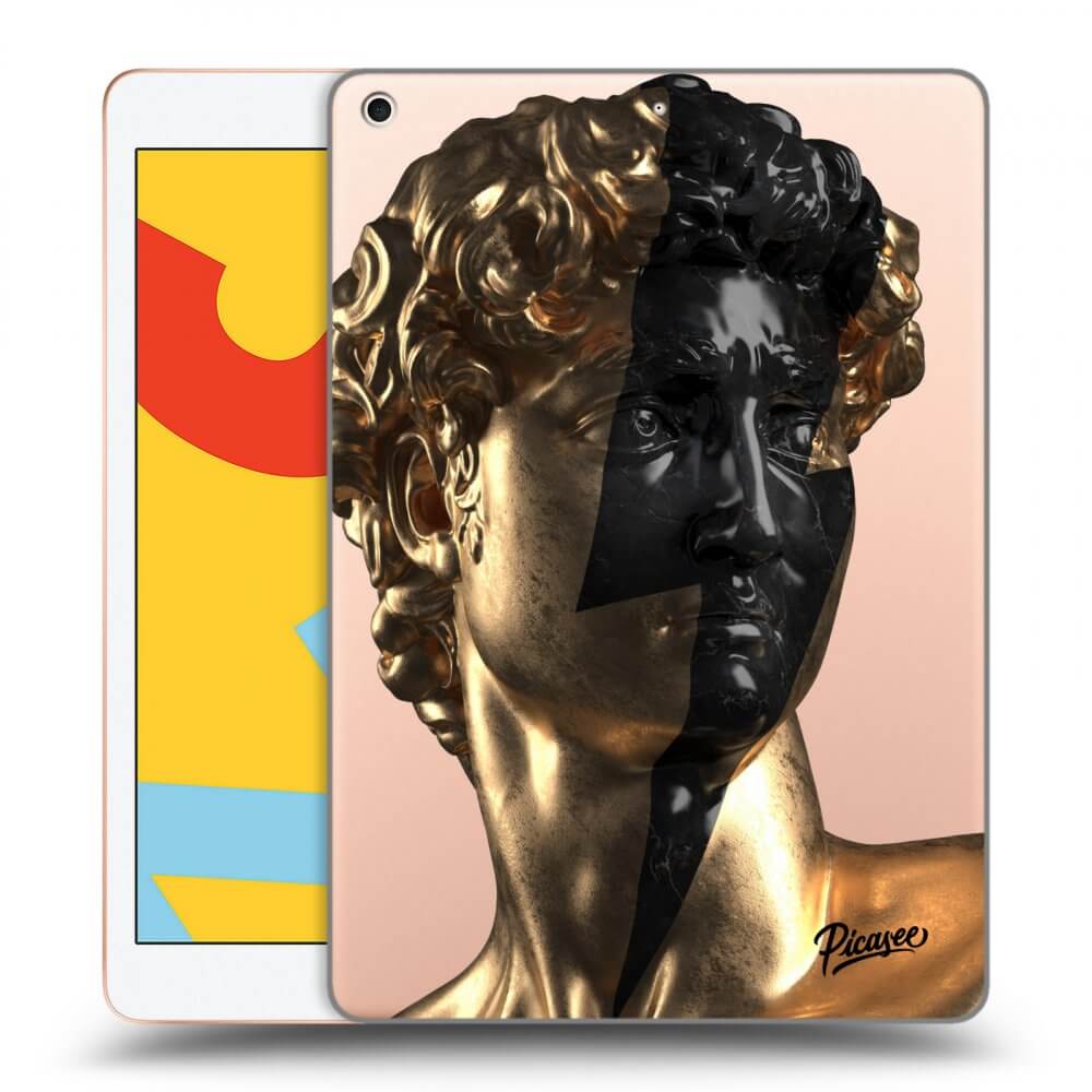 Picasee silikonski prozorni ovitek za Apple iPad 10.2" 2019 (7. gen) - Wildfire - Gold