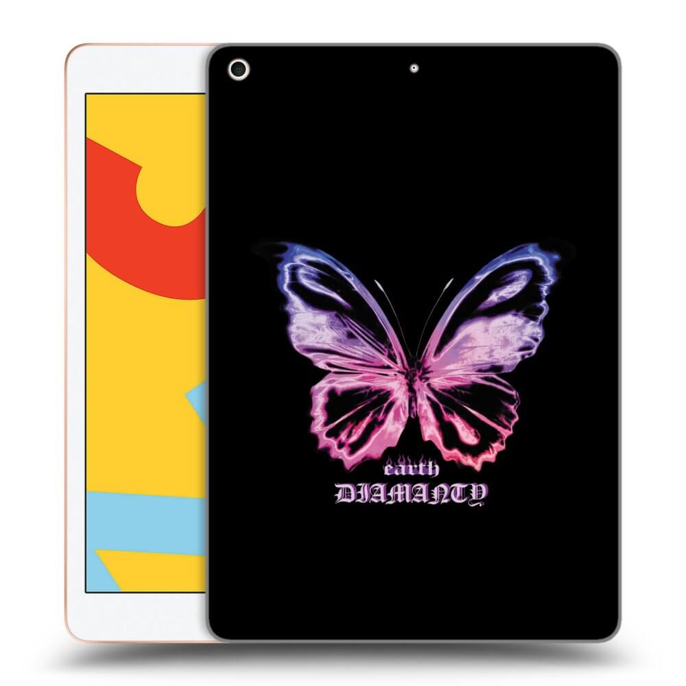 Picasee silikonski prozorni ovitek za Apple iPad 10.2" 2019 (7. gen) - Diamanty Purple