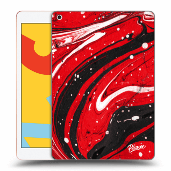 Picasee silikonski prozorni ovitek za Apple iPad 10.2" 2019 (7. gen) - Red black