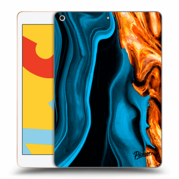 Picasee silikonski prozorni ovitek za Apple iPad 10.2" 2019 (7. gen) - Gold blue