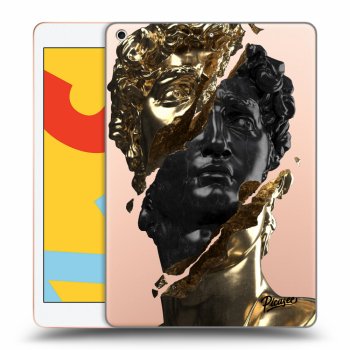 Picasee silikonski prozorni ovitek za Apple iPad 10.2" 2019 (7. gen) - Gold - Black