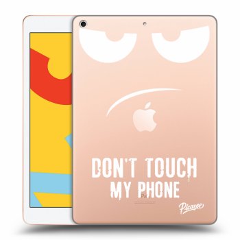 Picasee silikonski prozorni ovitek za Apple iPad 10.2" 2019 (7. gen) - Don't Touch My Phone