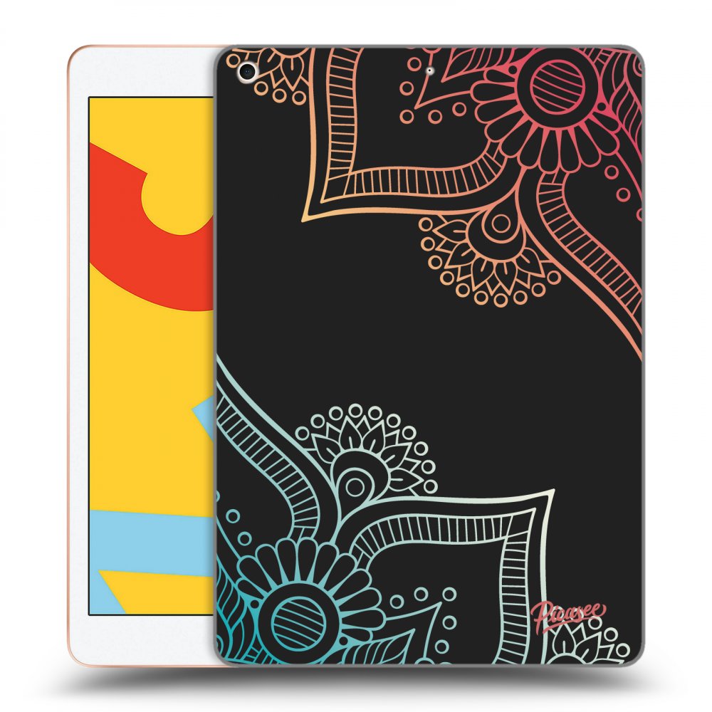 Picasee silikonski črni ovitek za Apple iPad 10.2" 2019 (7. gen) - Flowers pattern