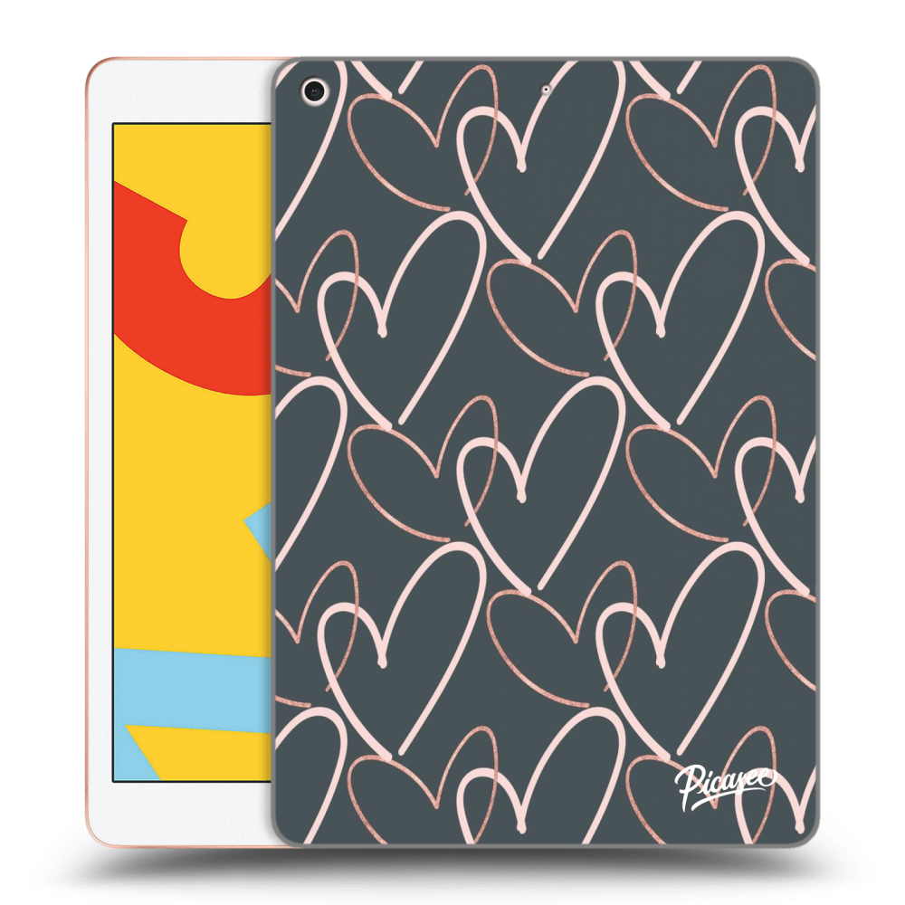 Picasee silikonski črni ovitek za Apple iPad 10.2" 2019 (7. gen) - Lots of love