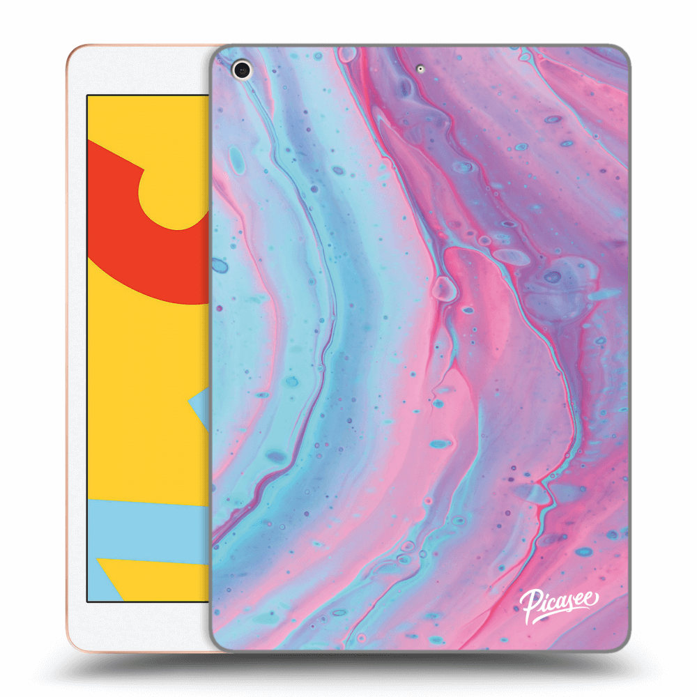 Picasee silikonski prozorni ovitek za Apple iPad 10.2" 2019 (7. gen) - Pink liquid