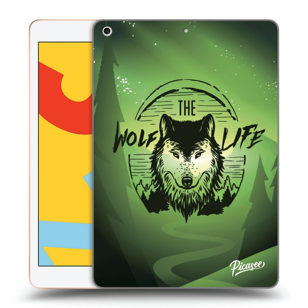 Picasee silikonski prozorni ovitek za Apple iPad 10.2" 2019 (7. gen) - Wolf life