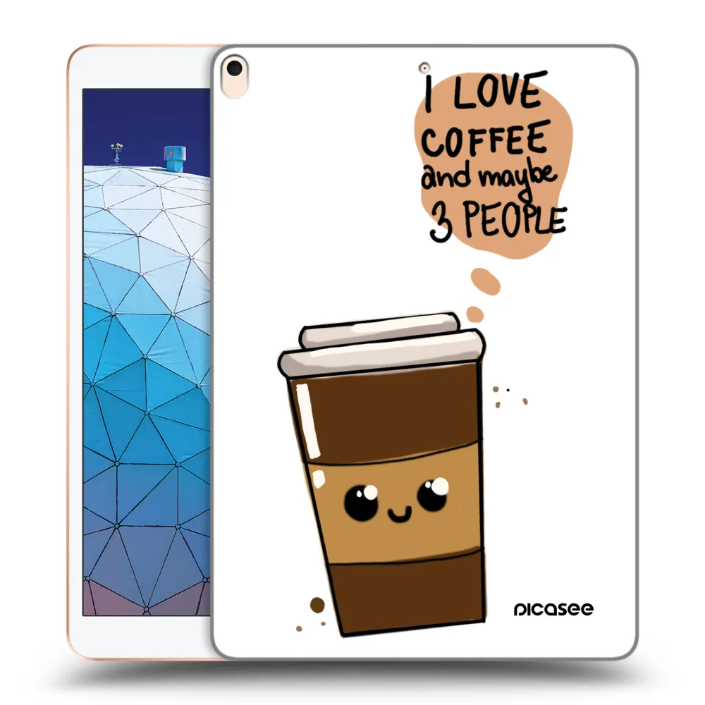 Picasee silikonski prozorni ovitek za Apple iPad Air 10.5" 2019 (3.gen) - Cute coffee