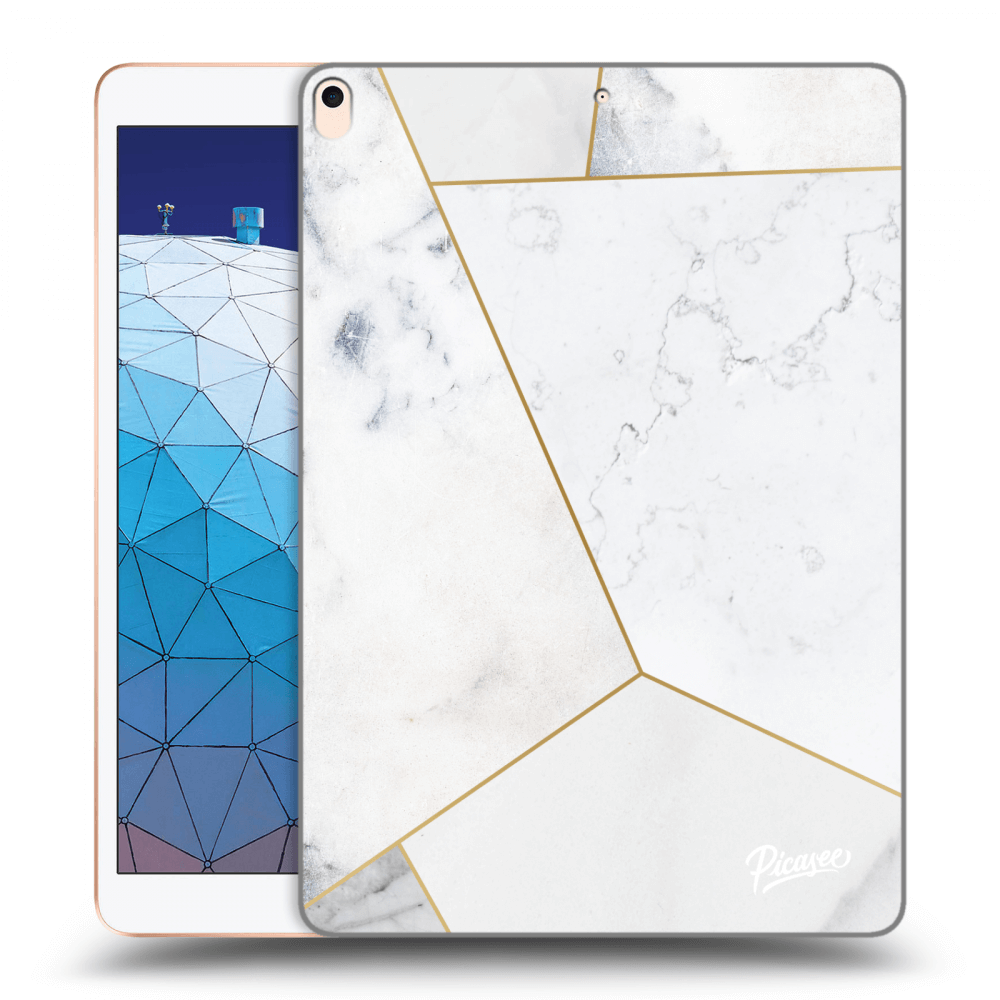 Picasee silikonski prozorni ovitek za Apple iPad Air 10.5" 2019 (3.gen) - White tile