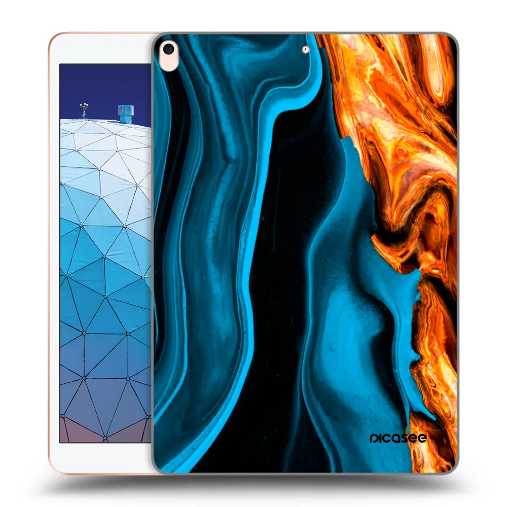 Picasee silikonski prozorni ovitek za Apple iPad Air 10.5" 2019 (3.gen) - Gold blue