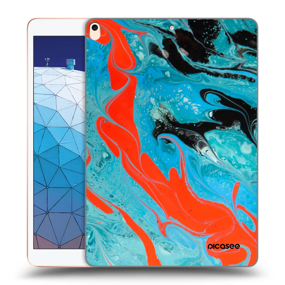 Picasee silikonski prozorni ovitek za Apple iPad Air 10.5" 2019 (3.gen) - Blue Magma