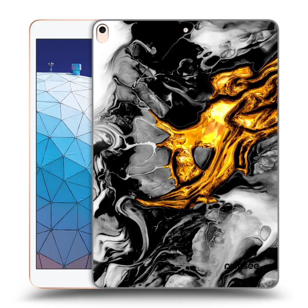 Picasee silikonski prozorni ovitek za Apple iPad Air 10.5" 2019 (3.gen) - Black Gold 2