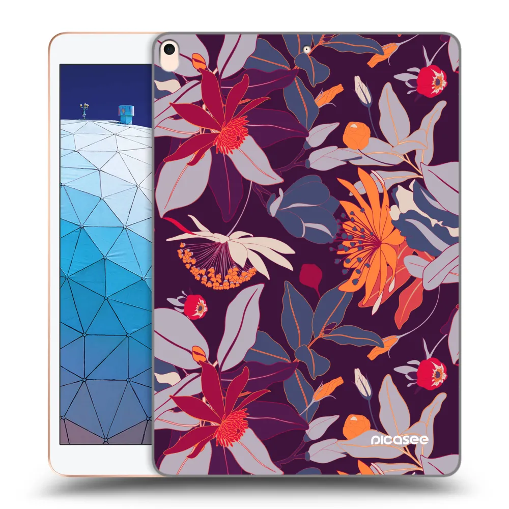 Picasee silikonski prozorni ovitek za Apple iPad Air 10.5" 2019 (3.gen) - Purple Leaf