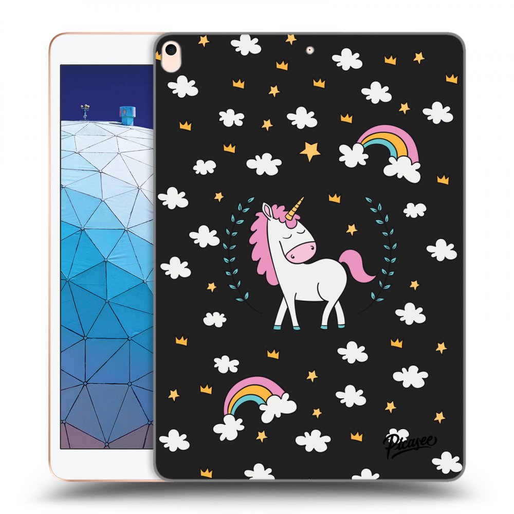 Picasee silikonski črni ovitek za Apple iPad Air 10.5" 2019 (3.gen) - Unicorn star heaven