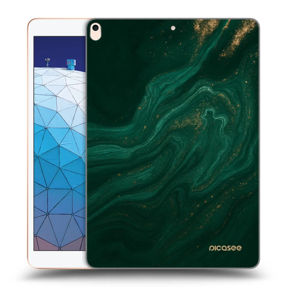 Picasee silikonski prozorni ovitek za Apple iPad Air 10.5" 2019 (3.gen) - Green