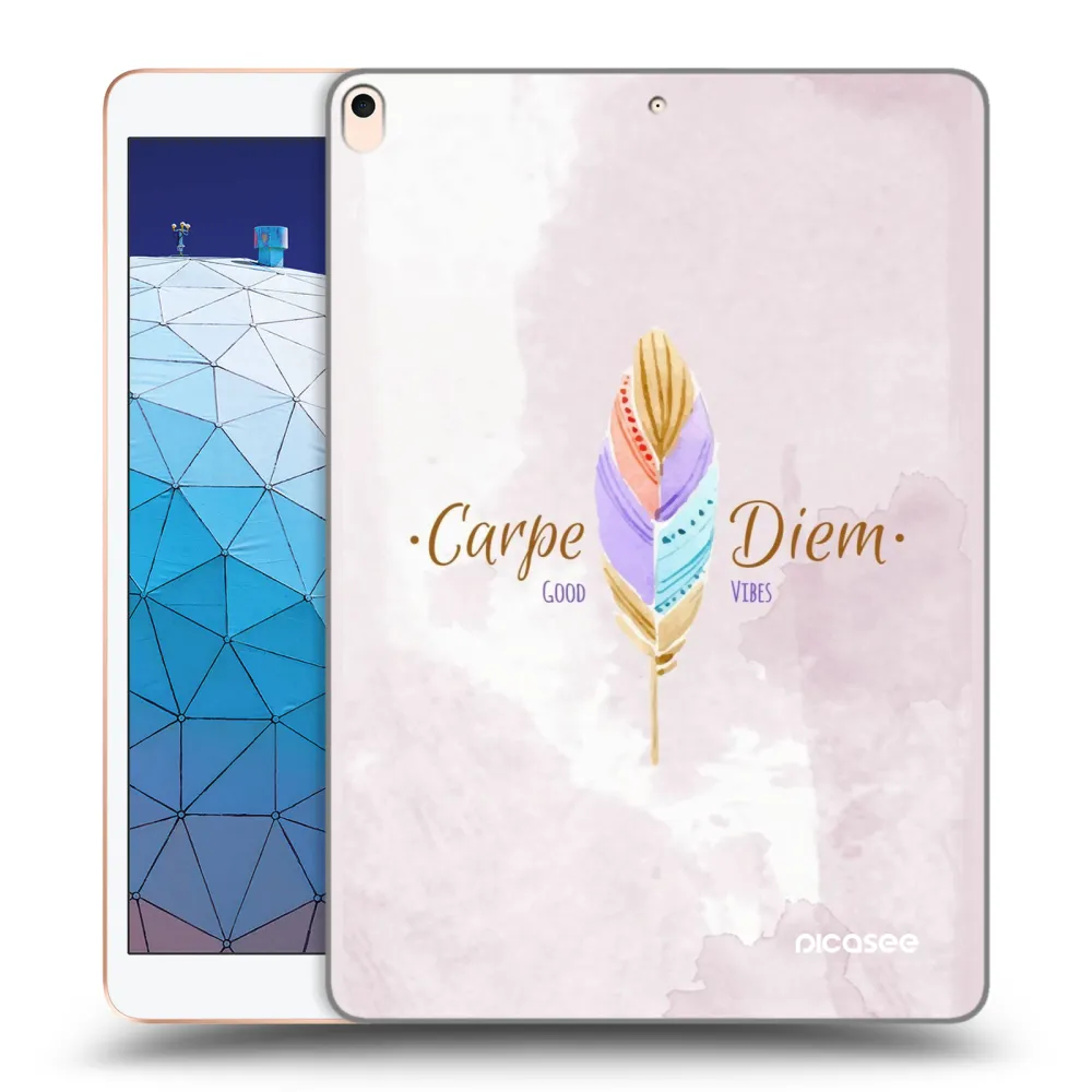 Picasee silikonski prozorni ovitek za Apple iPad Air 10.5" 2019 (3.gen) - Carpe Diem