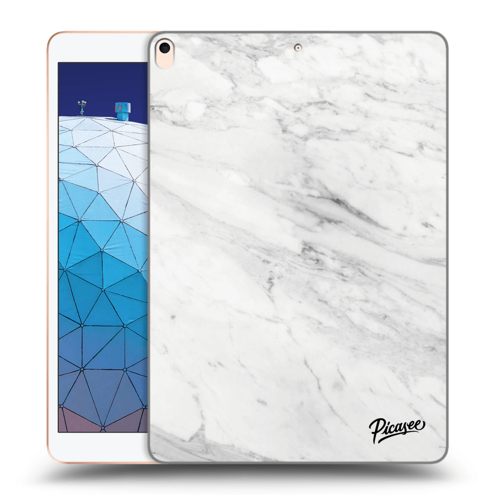 Picasee silikonski prozorni ovitek za Apple iPad Air 10.5" 2019 (3.gen) - White marble