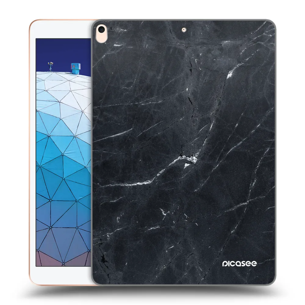 Picasee silikonski prozorni ovitek za Apple iPad Air 10.5" 2019 (3.gen) - Black marble