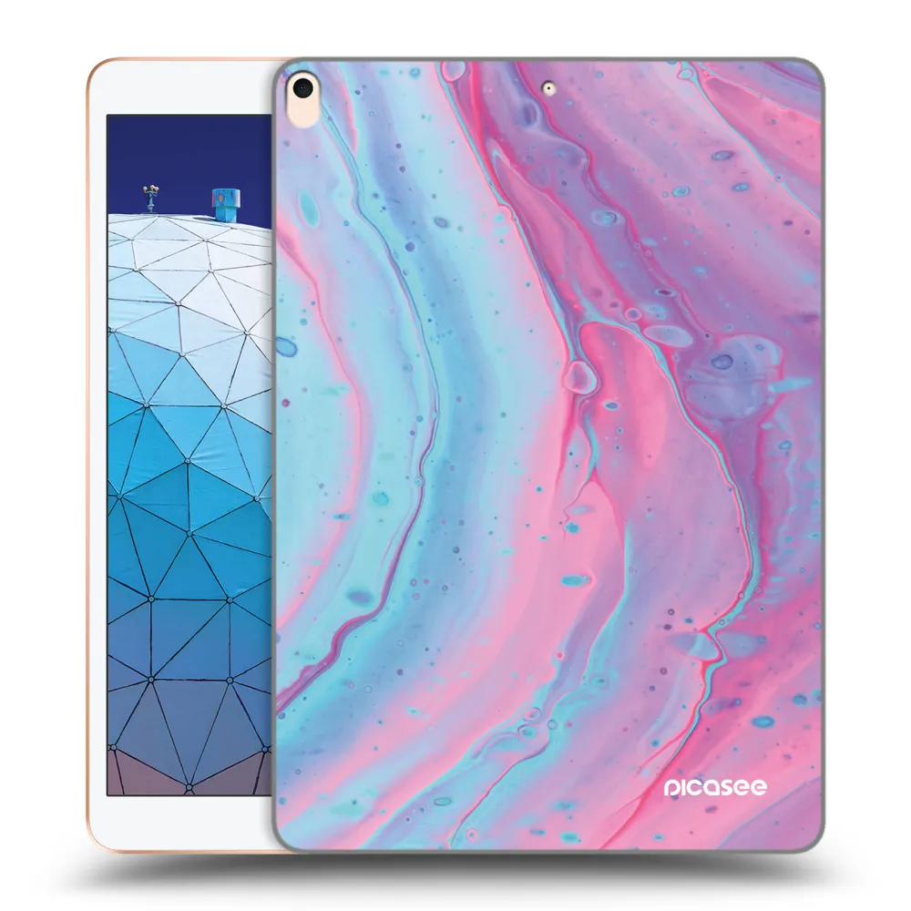 Picasee silikonski prozorni ovitek za Apple iPad Air 10.5" 2019 (3.gen) - Pink liquid