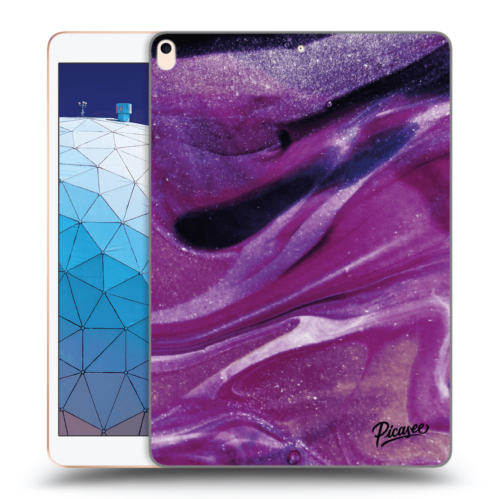 Picasee silikonski prozorni ovitek za Apple iPad Air 10.5" 2019 (3.gen) - Purple glitter