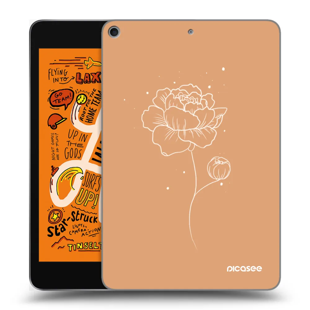 Picasee silikonski prozorni ovitek za Apple iPad mini 2019 (5. gen) - Peonies