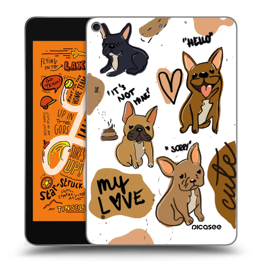 Picasee silikonski prozorni ovitek za Apple iPad mini 2019 (5. gen) - Frenchies