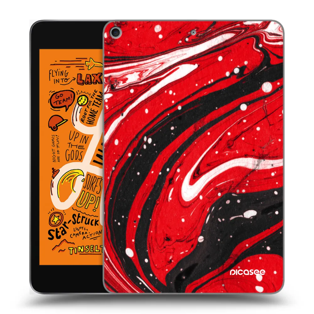 Picasee silikonski prozorni ovitek za Apple iPad mini 2019 (5. gen) - Red black