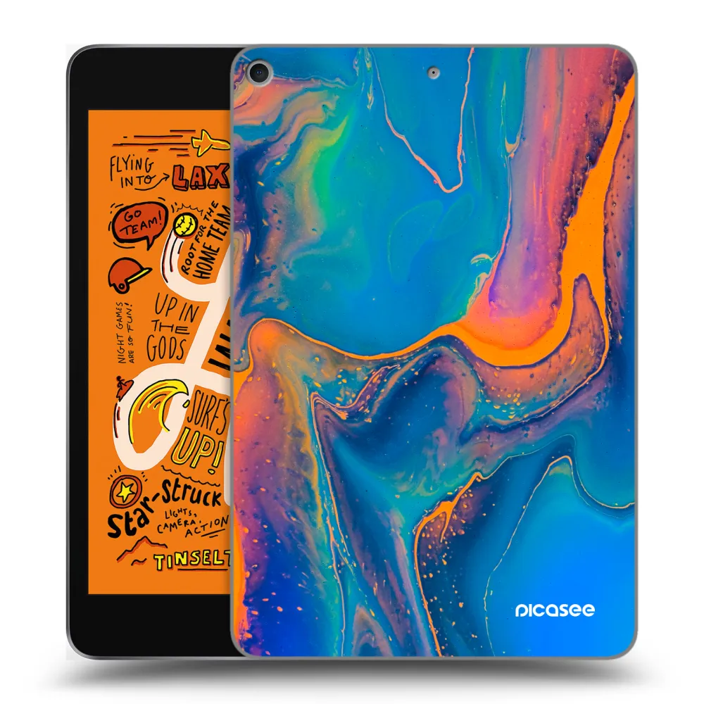 Picasee silikonski prozorni ovitek za Apple iPad mini 2019 (5. gen) - Rainbow