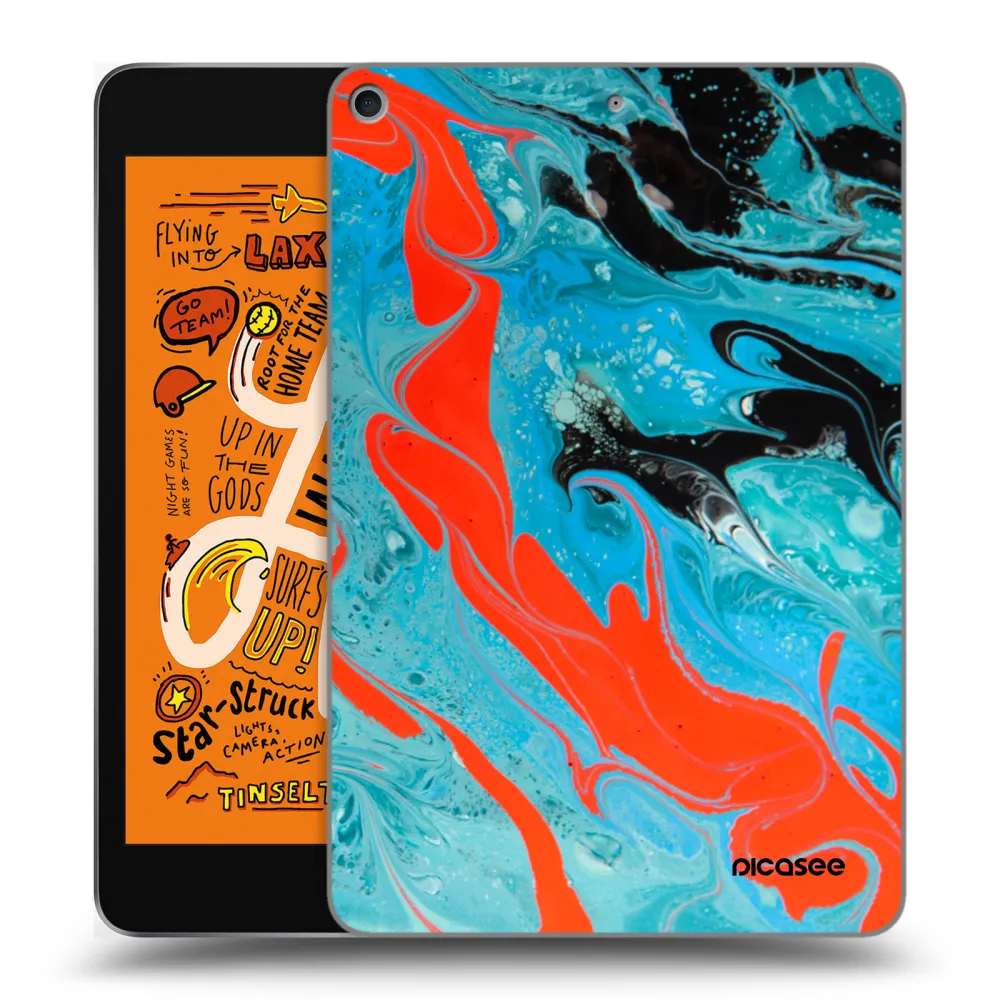 Picasee silikonski prozorni ovitek za Apple iPad mini 2019 (5. gen) - Blue Magma