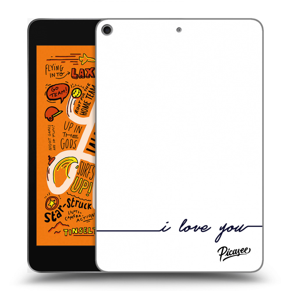 Picasee silikonski prozorni ovitek za Apple iPad mini 2019 (5. gen) - I love you