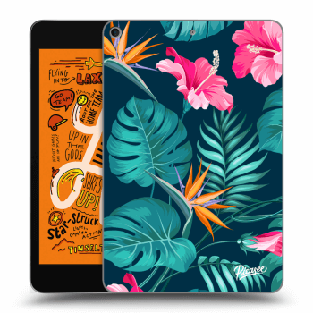 Picasee silikonski prozorni ovitek za Apple iPad mini 2019 (5. gen) - Pink Monstera