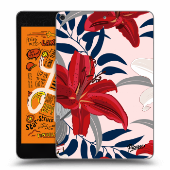 Picasee silikonski prozorni ovitek za Apple iPad mini 2019 (5. gen) - Red Lily
