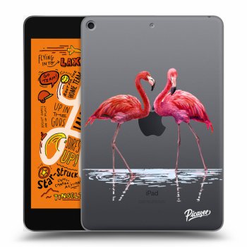 Picasee silikonski prozorni ovitek za Apple iPad mini 2019 (5. gen) - Flamingos couple