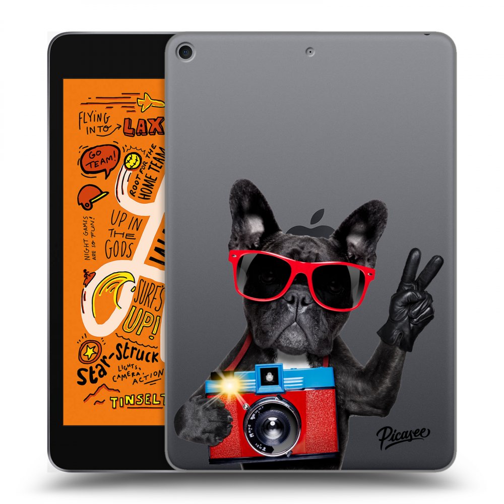 Picasee silikonski prozorni ovitek za Apple iPad mini 2019 (5. gen) - French Bulldog