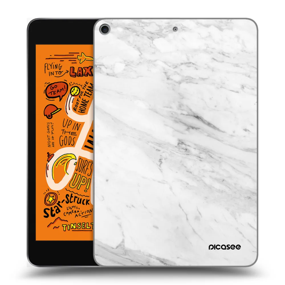 Picasee silikonski prozorni ovitek za Apple iPad mini 2019 (5. gen) - White marble